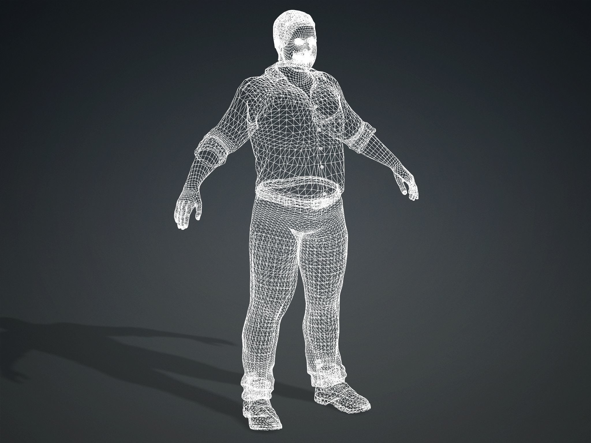 Arnold Schwarzenegger Low-poly 3D model_15