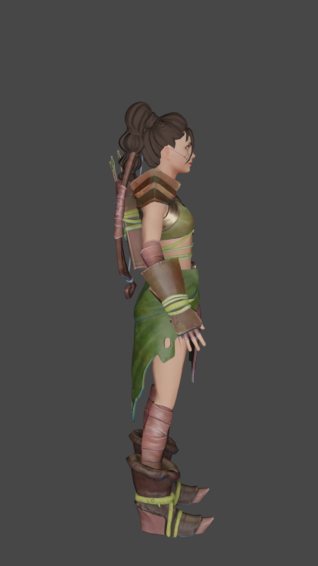 Stylized Archer Character Low-poly 3D model_1