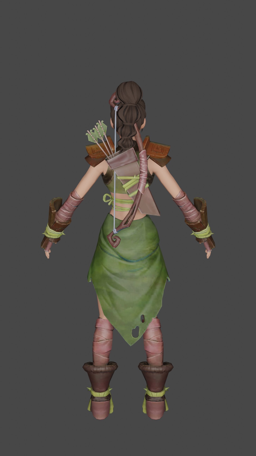 Stylized Archer Character Low-poly 3D model_2