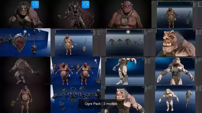 Ogre Pack 3D Model Collection