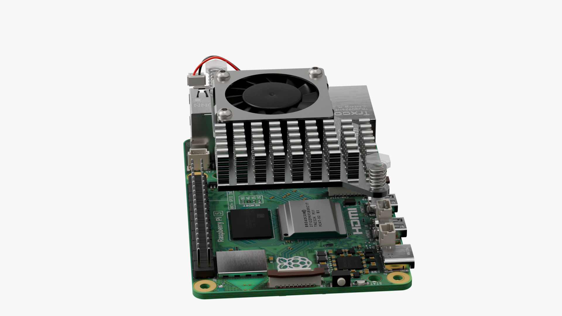 raspberry pi 5 with cooler 3D model_5