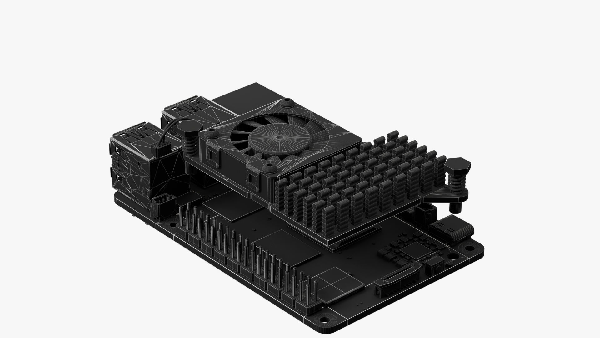 raspberry pi 5 with cooler 3D model_13