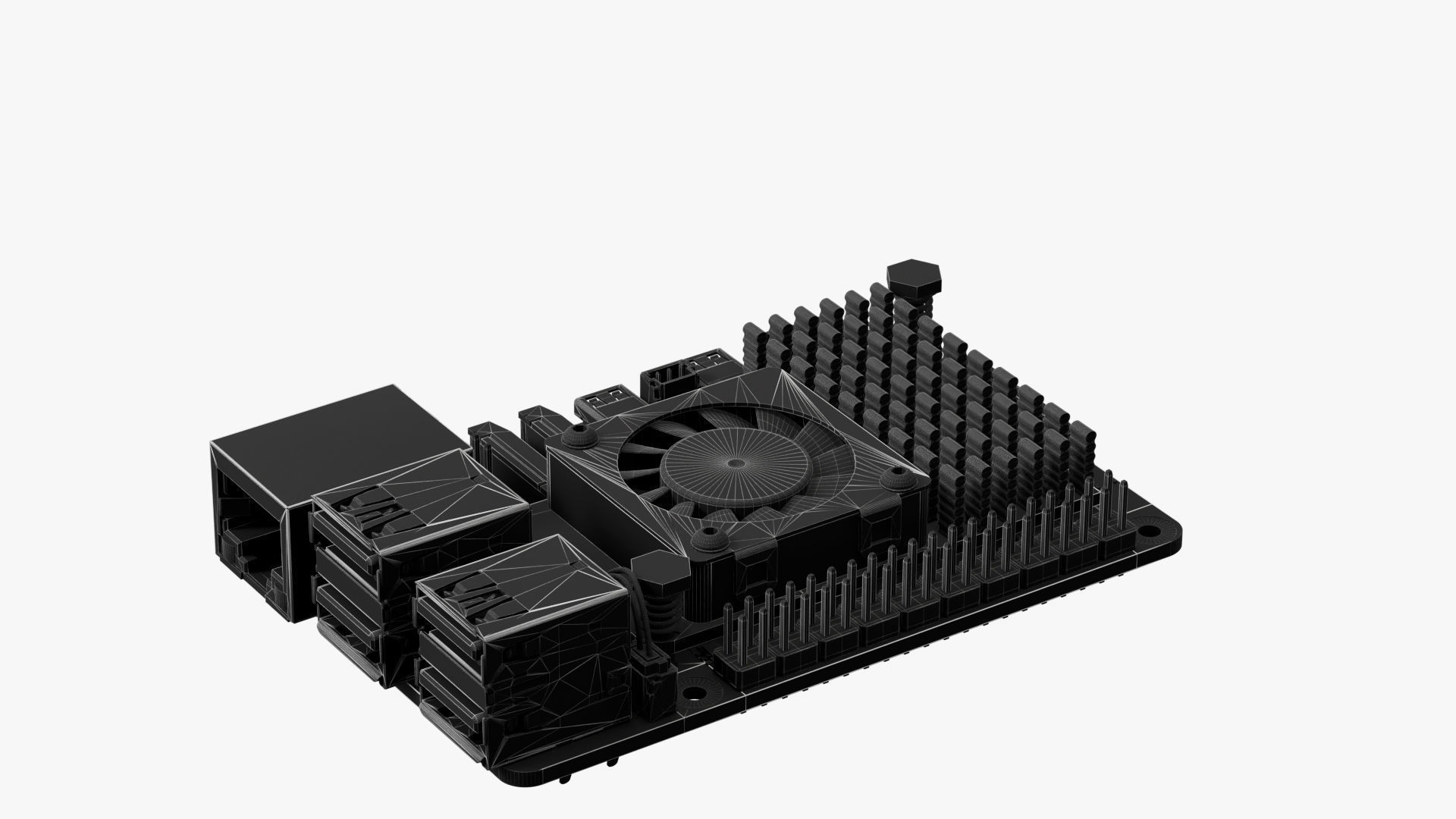 raspberry pi 5 with cooler 3D model_14