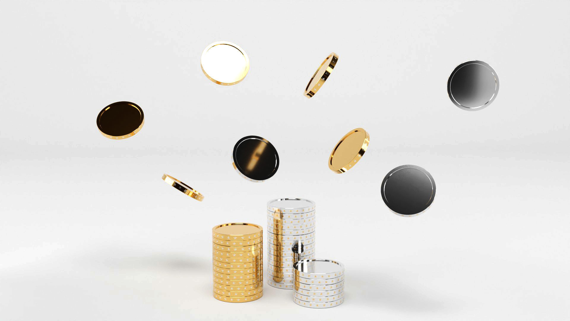 Coins 3d model Low-poly 3D model_3