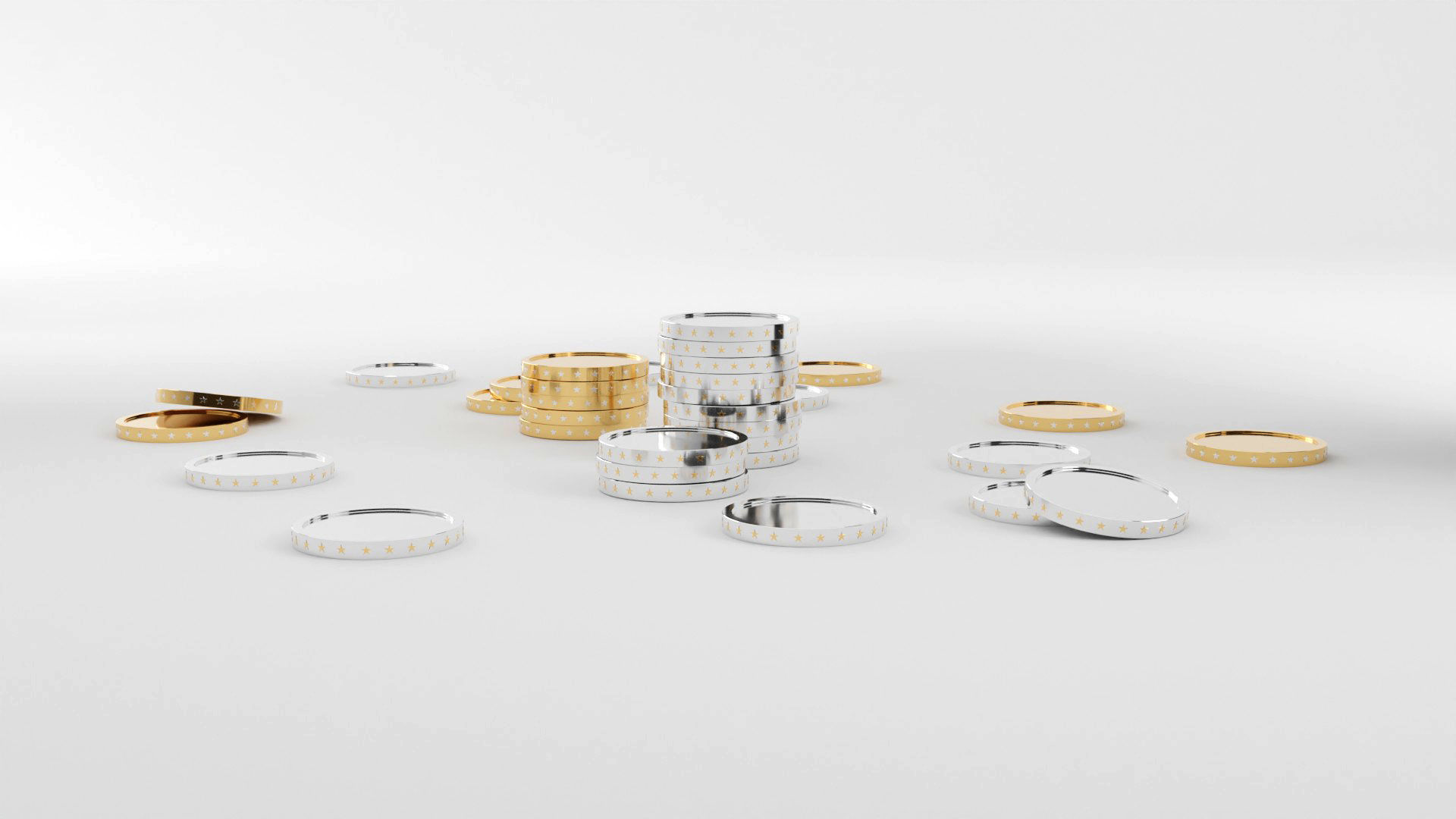 Coins 3d model Low-poly 3D model_26