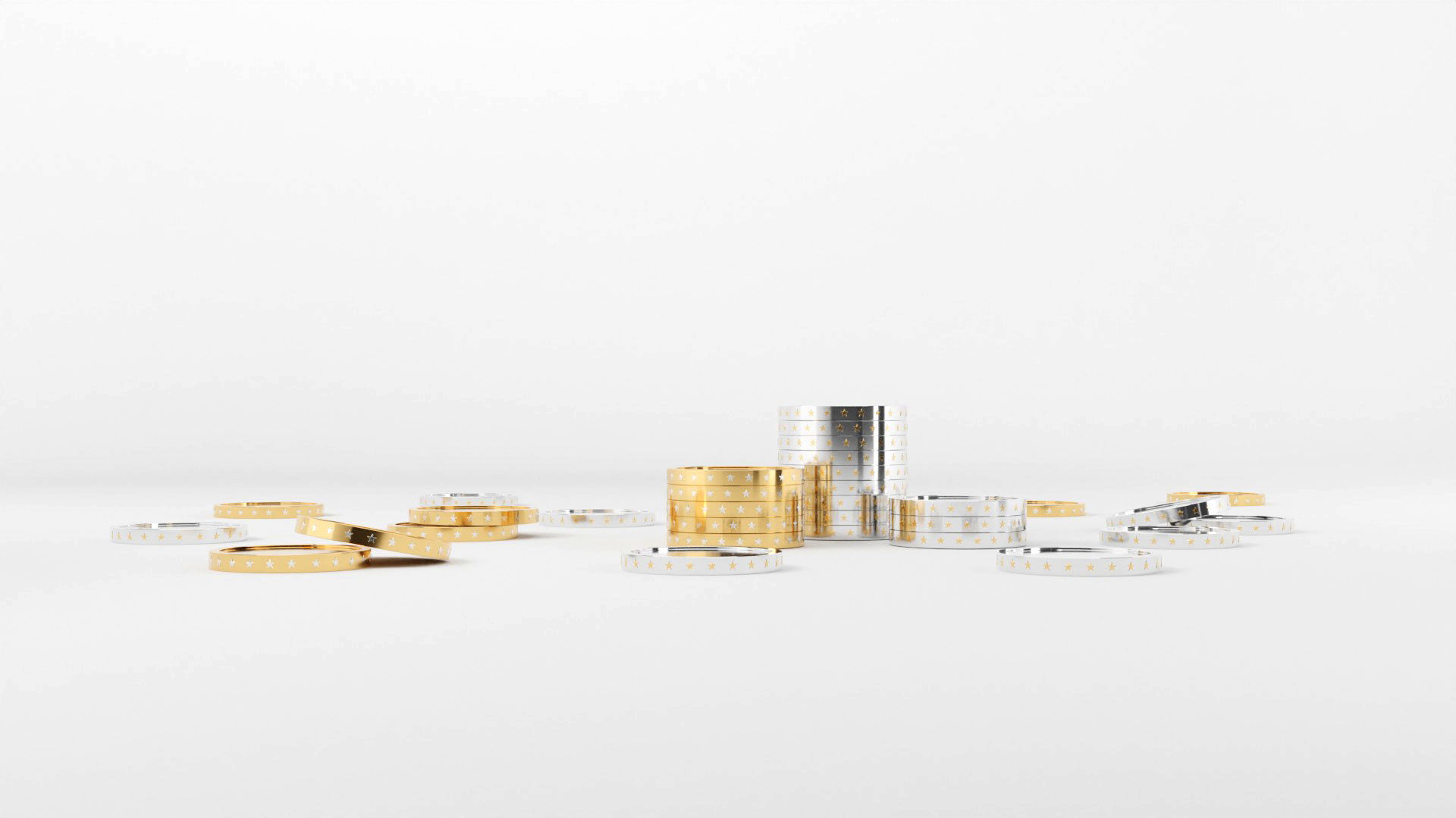 Coins 3d model Low-poly 3D model_17