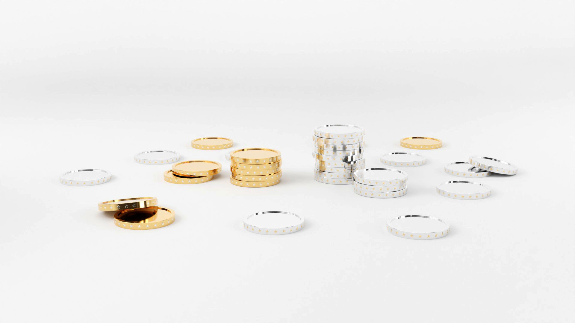 Coins 3d model Low-poly 3D model_20