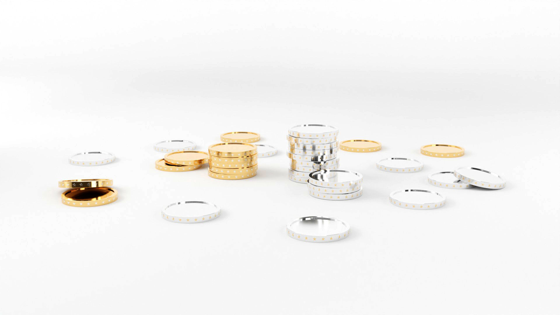 Coins 3d model Low-poly 3D model_21