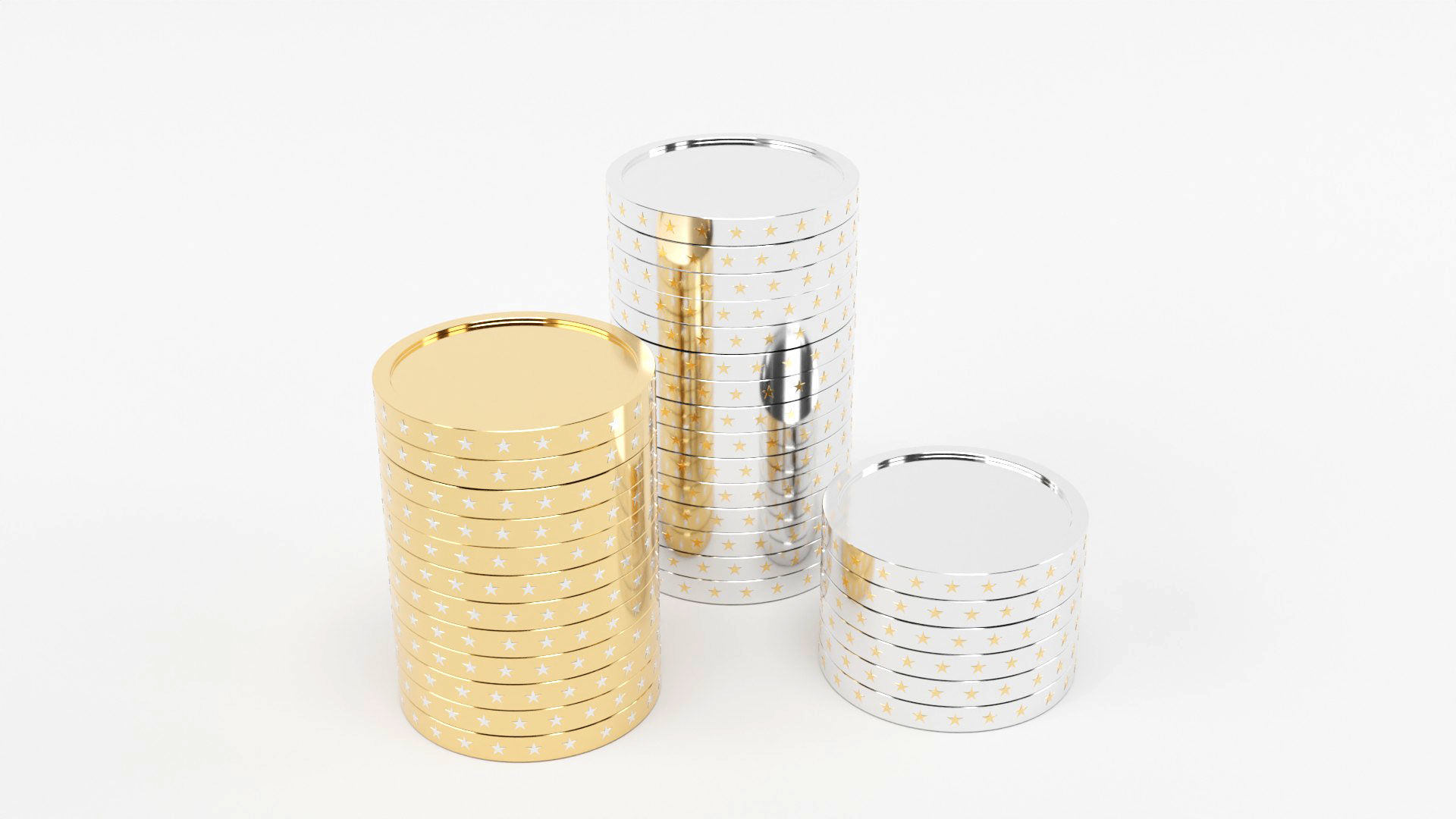 Coins 3d model Low-poly 3D model_12