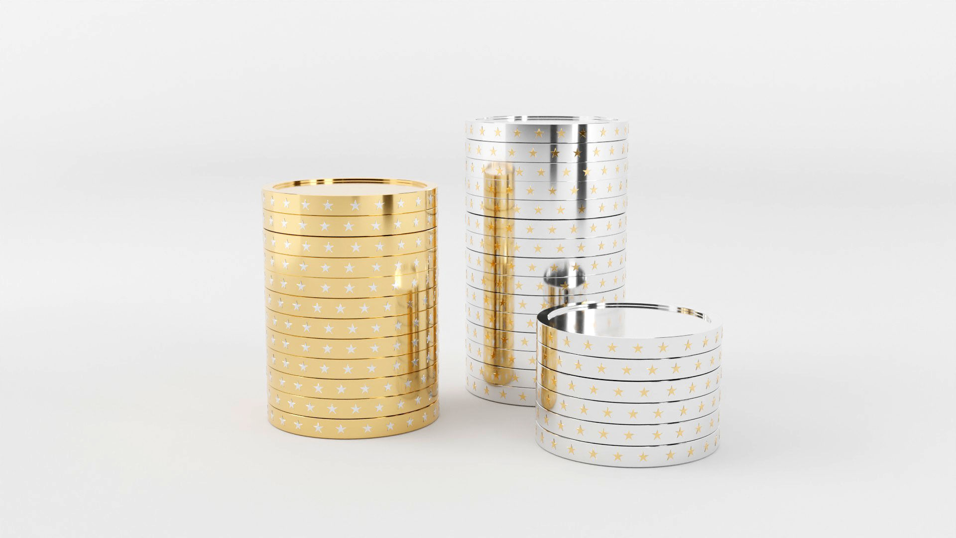 Coins 3d model Low-poly 3D model_14