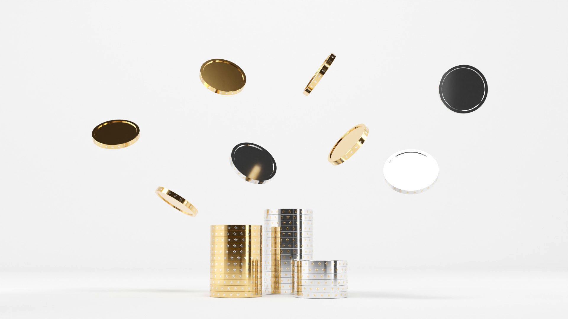 Coins 3d model Low-poly 3D model_5