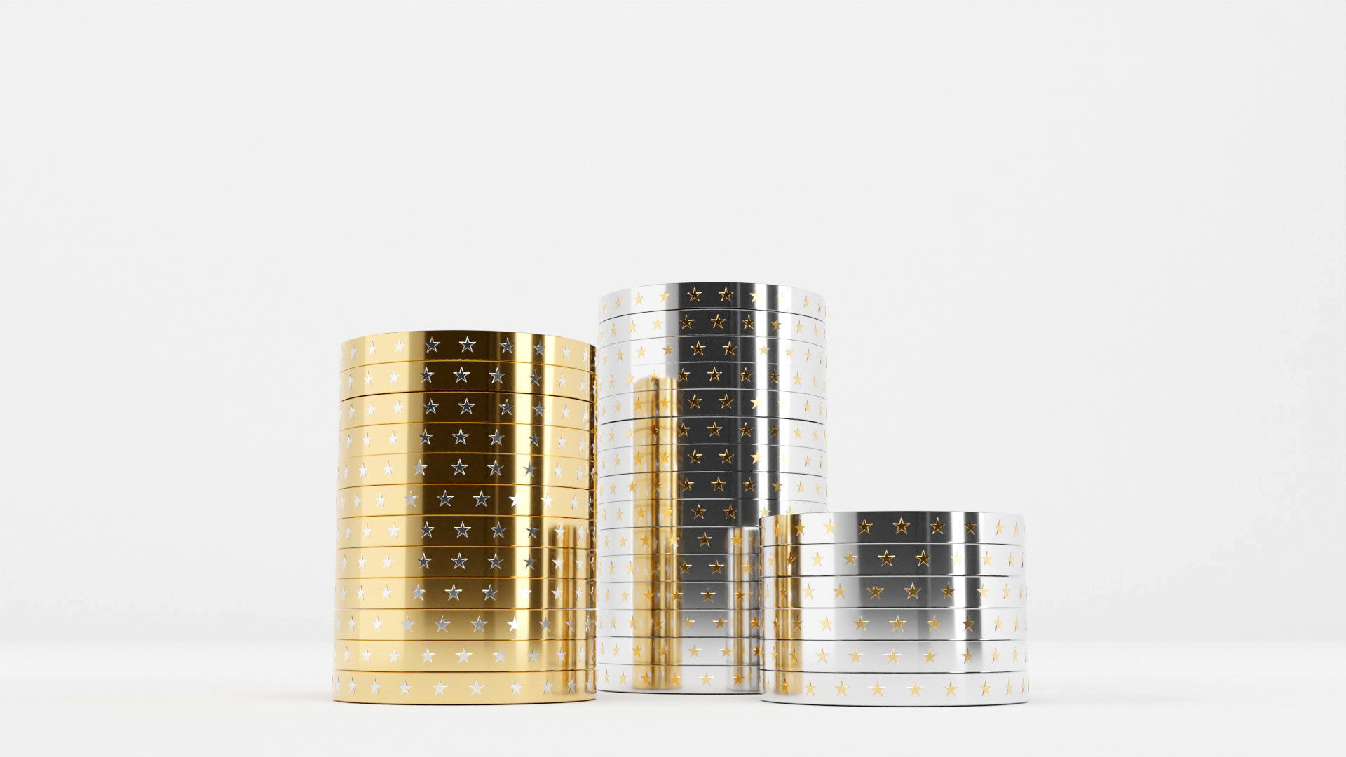 Coins 3d model Low-poly 3D model_4