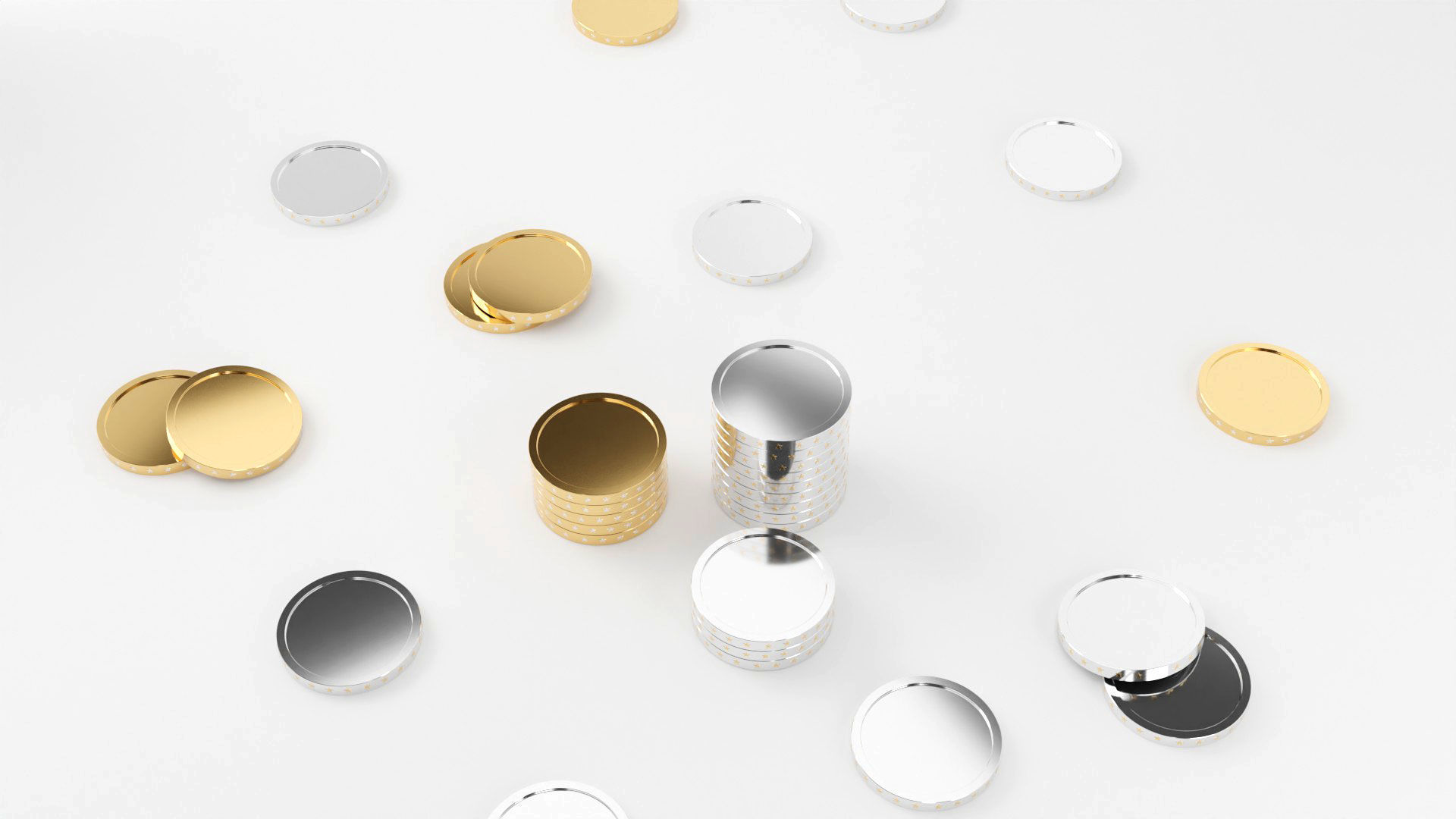 Coins 3d model Low-poly 3D model_15