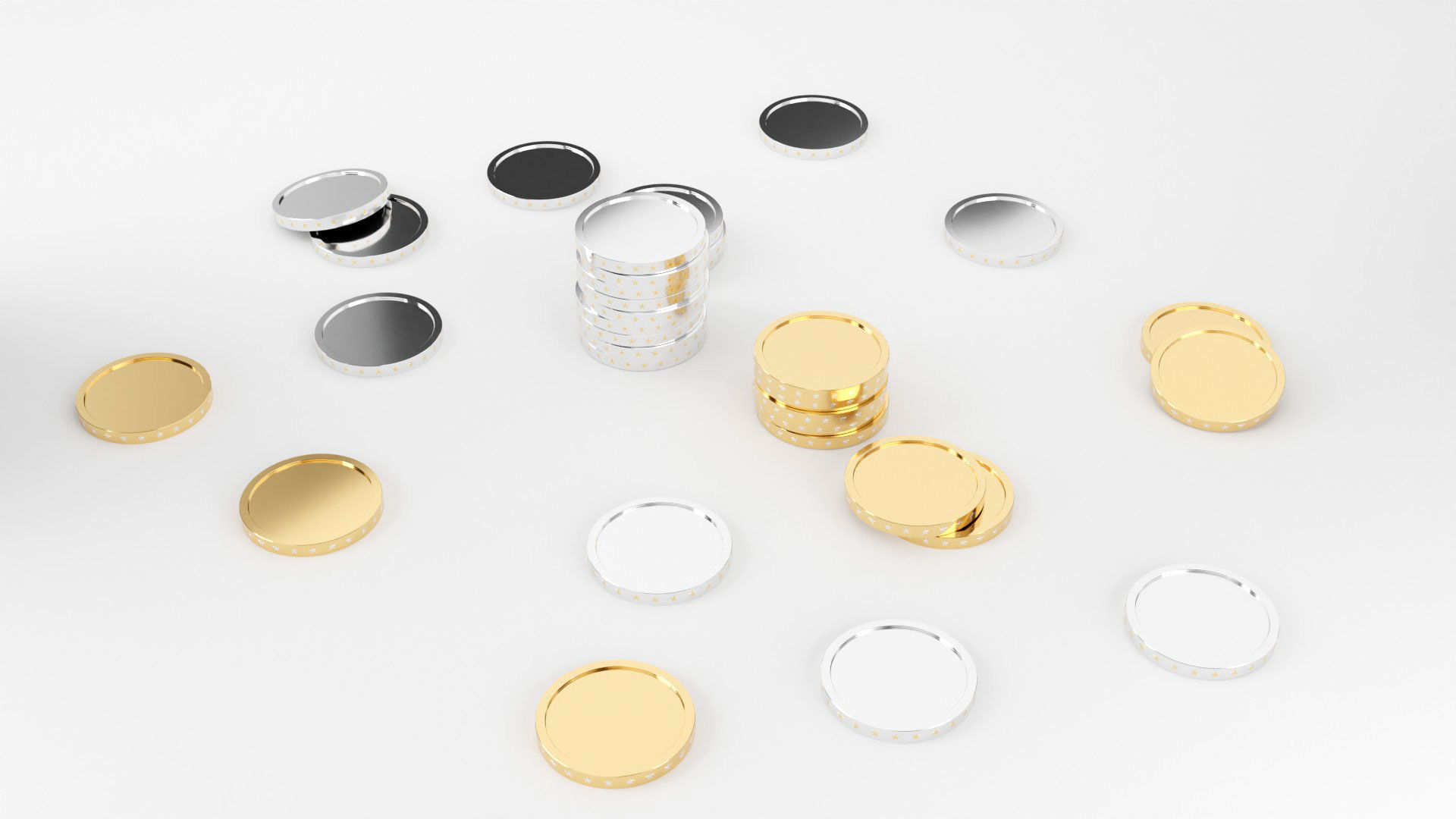 Coins 3d model Low-poly 3D model_24