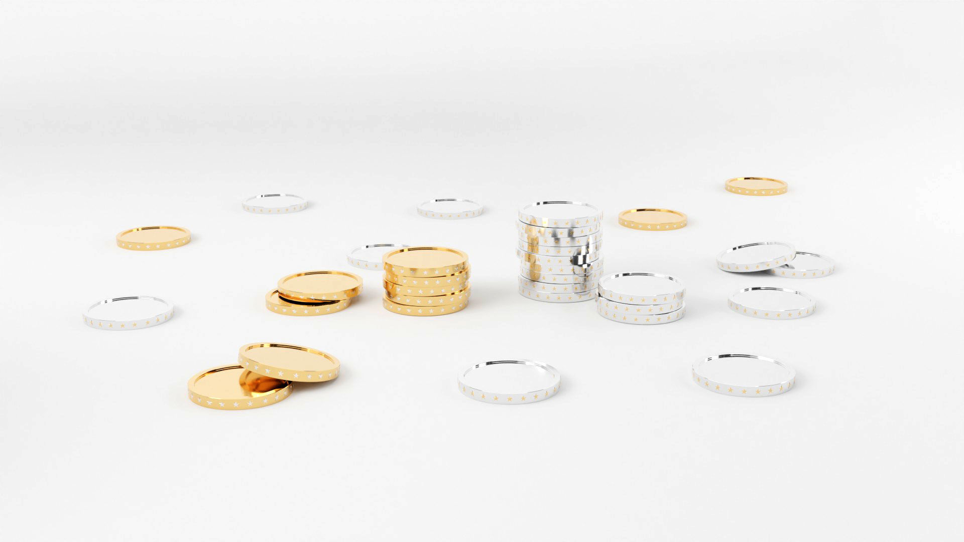 Coins 3d model Low-poly 3D model_18