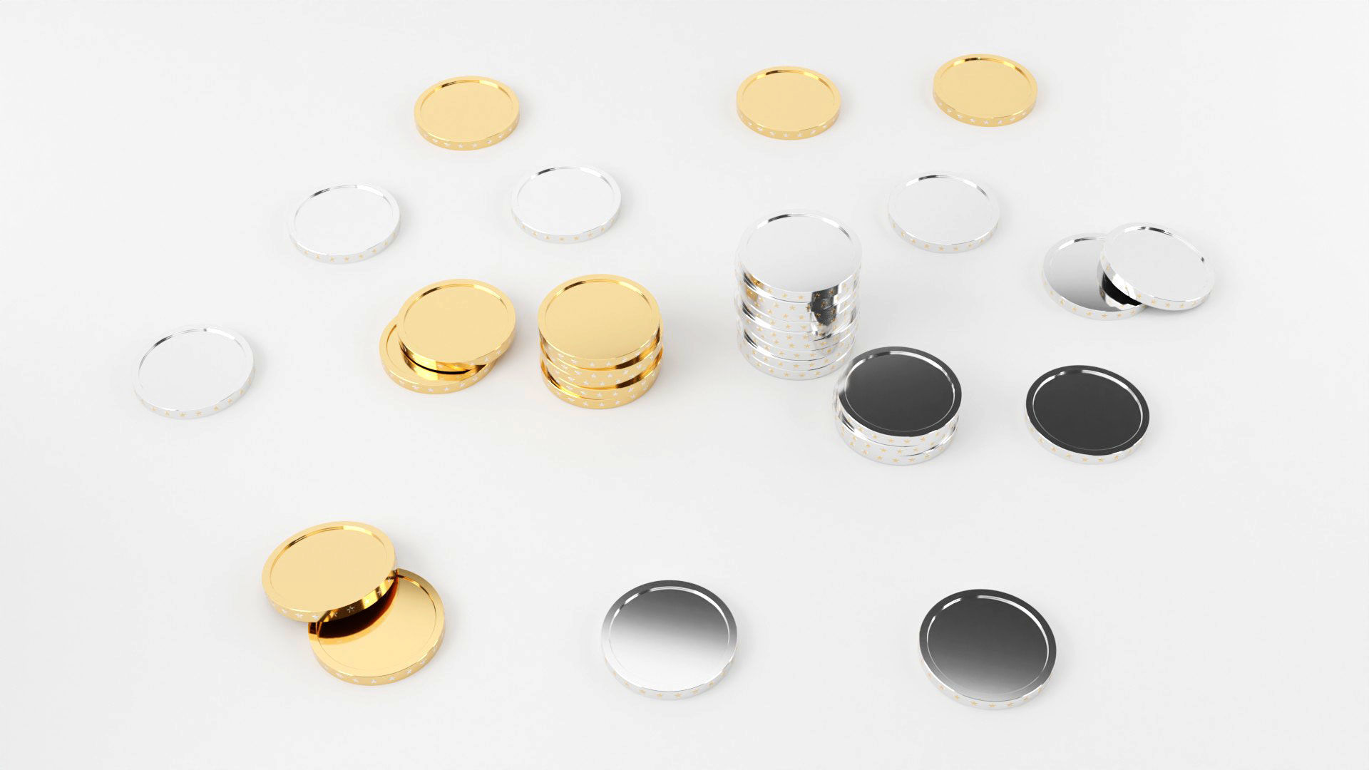 Coins 3d model Low-poly 3D model_22