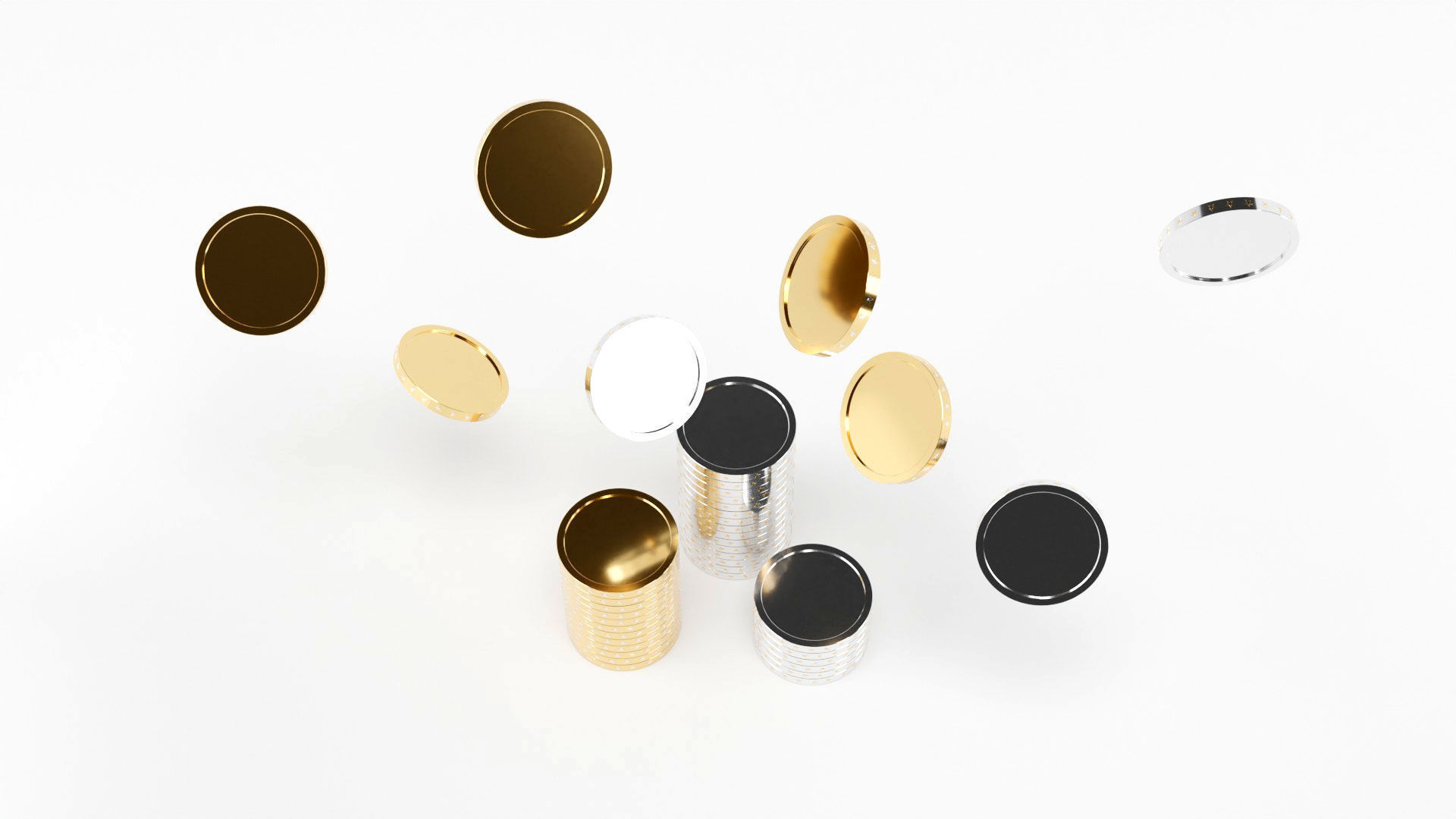 Coins 3d model Low-poly 3D model_11