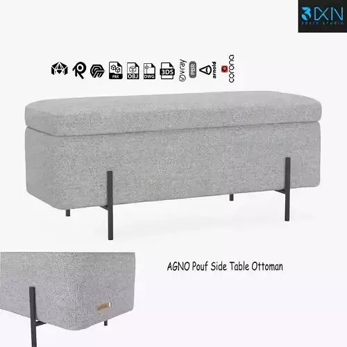 AGNO Pouf Side Table Ottoman