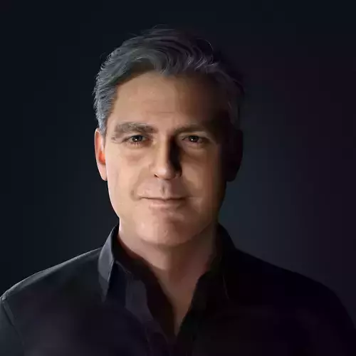 George Clooney 3D Model Low-poly Low-poly 3D model Low-poly 3D model