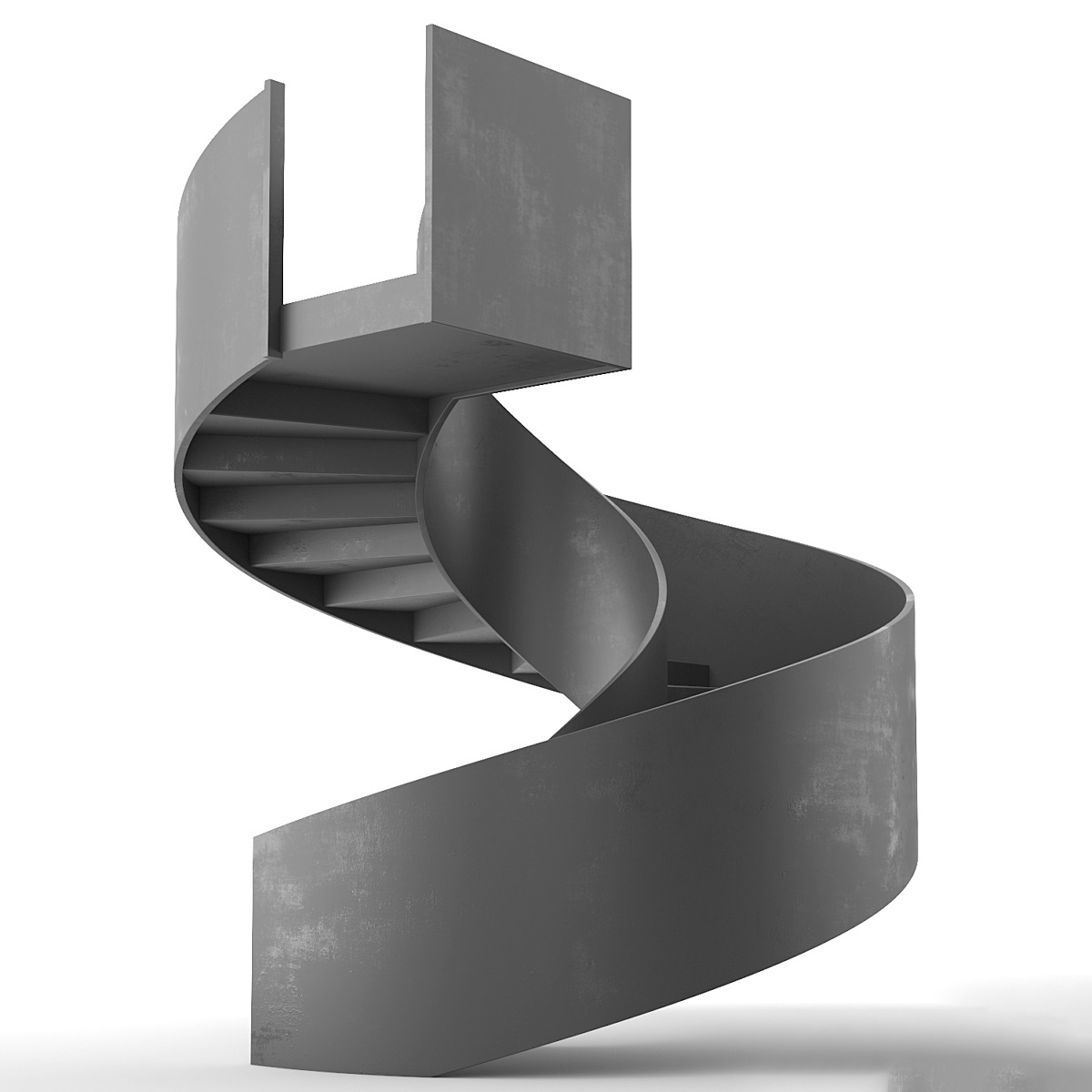 Best 19 stairs and railings Low-poly 3D model_4