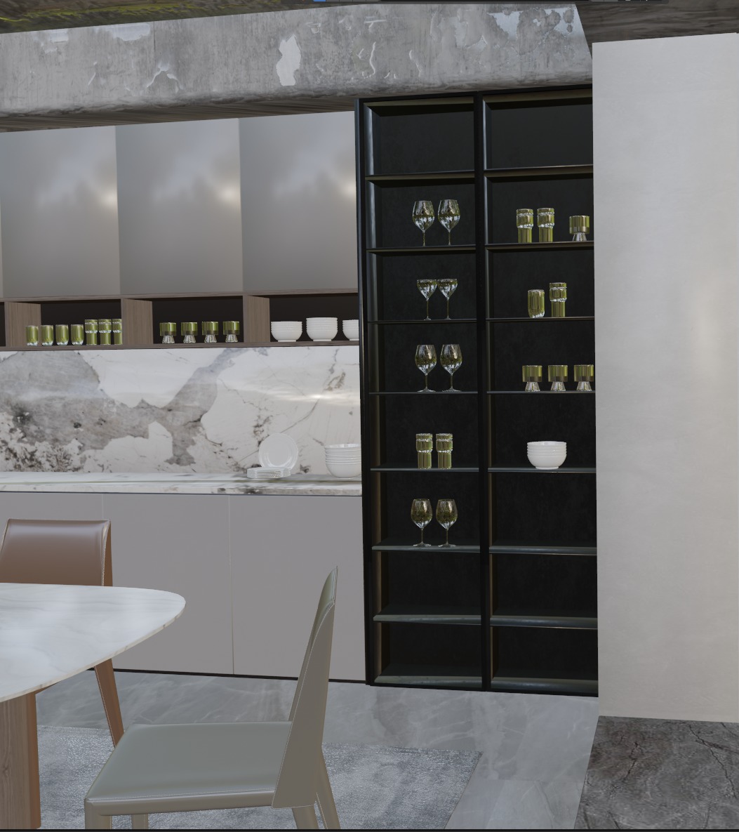 Kitchen Interior Scene for Blender 3D model_8