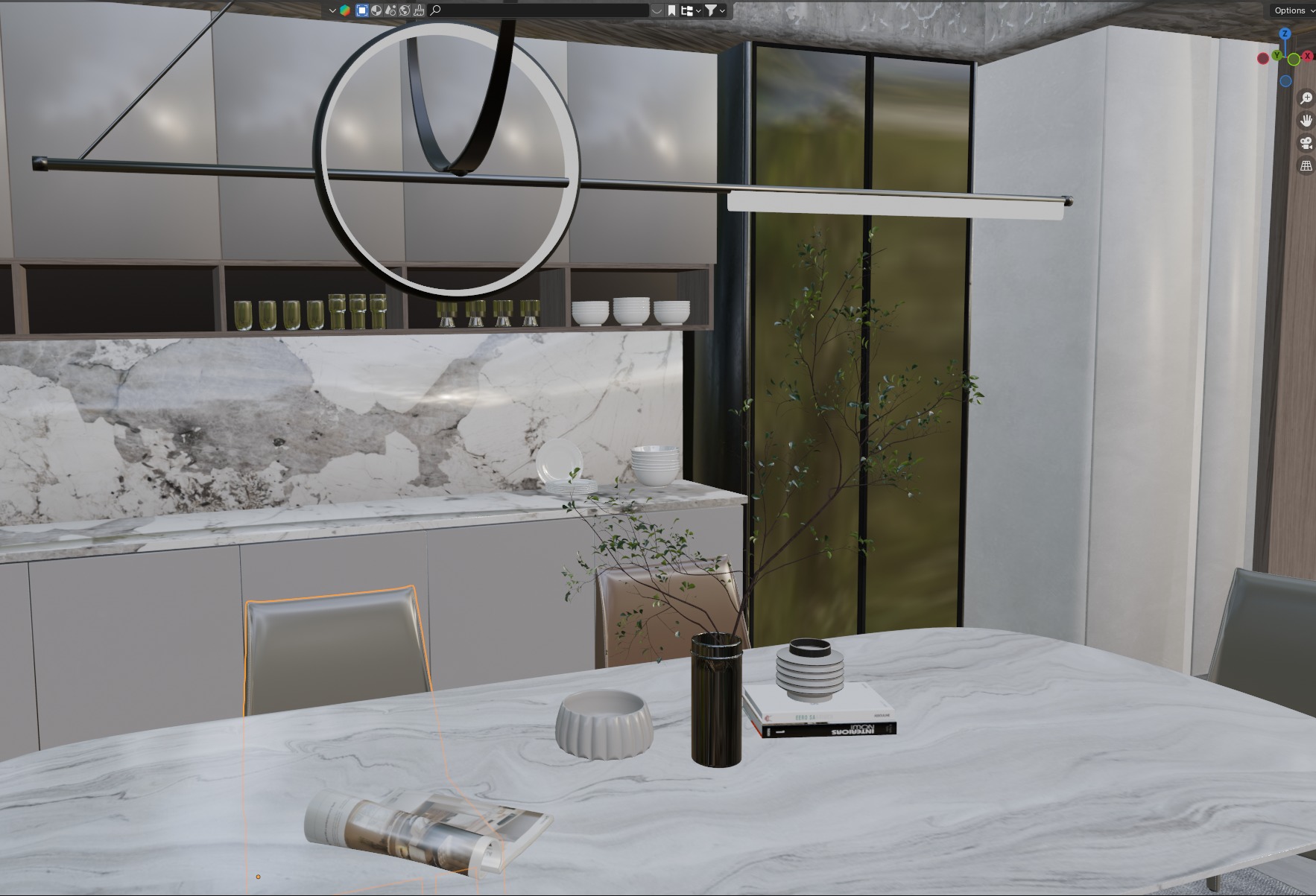 Kitchen Interior Scene for Blender 3D model_3