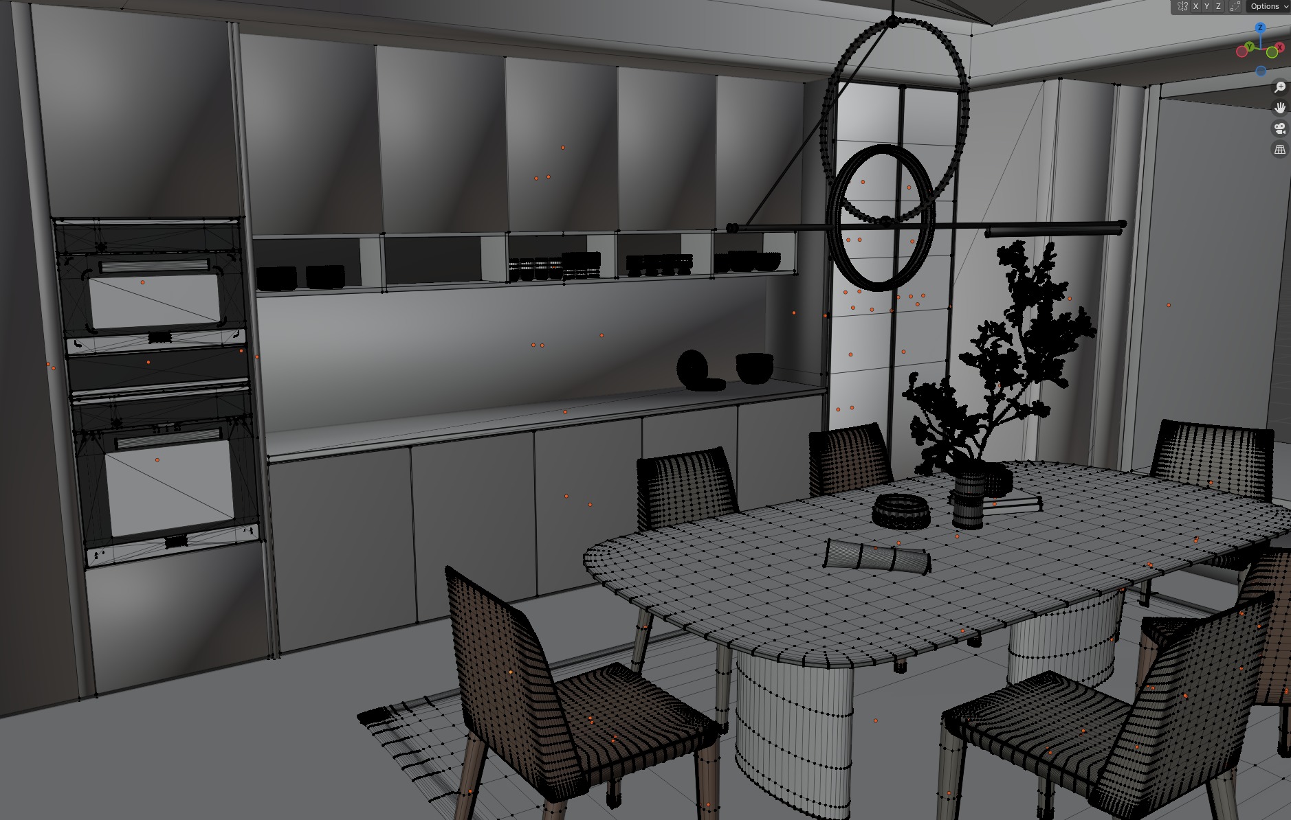 Kitchen Interior Scene for Blender 3D model_7