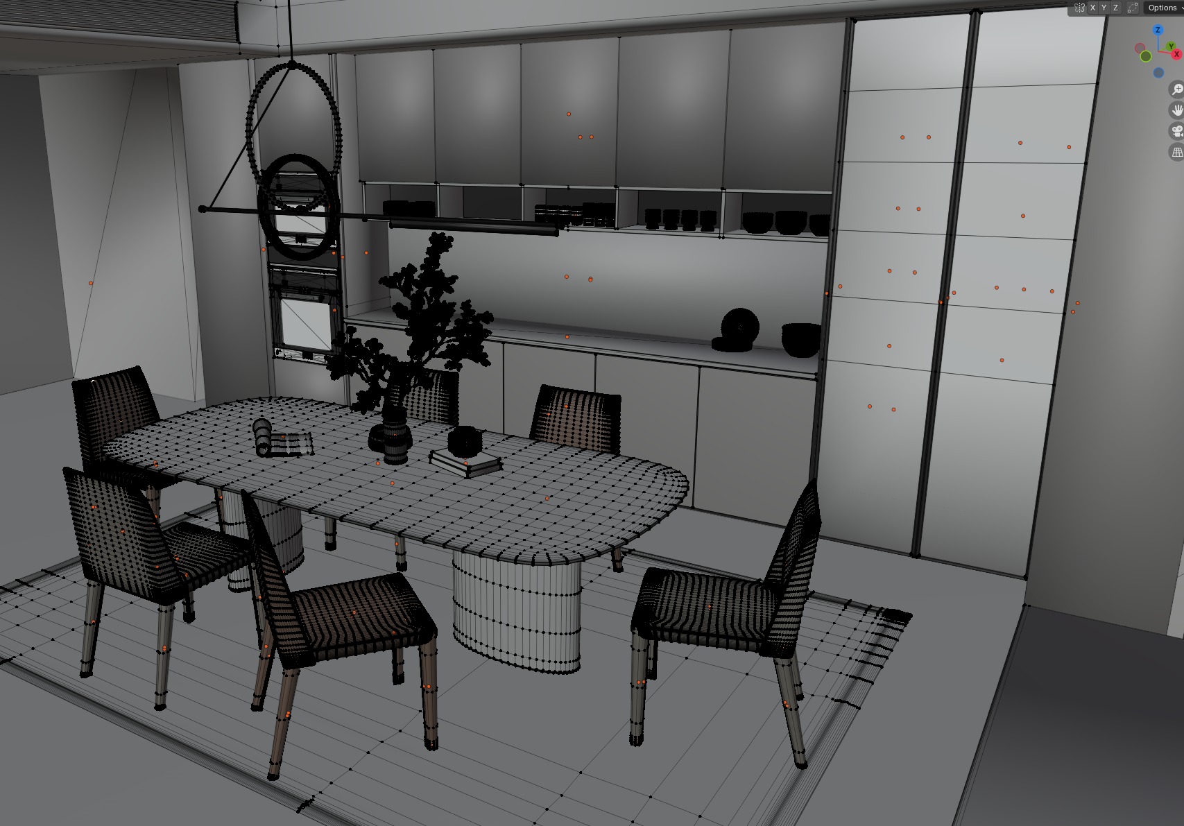 Kitchen Interior Scene for Blender 3D model_6