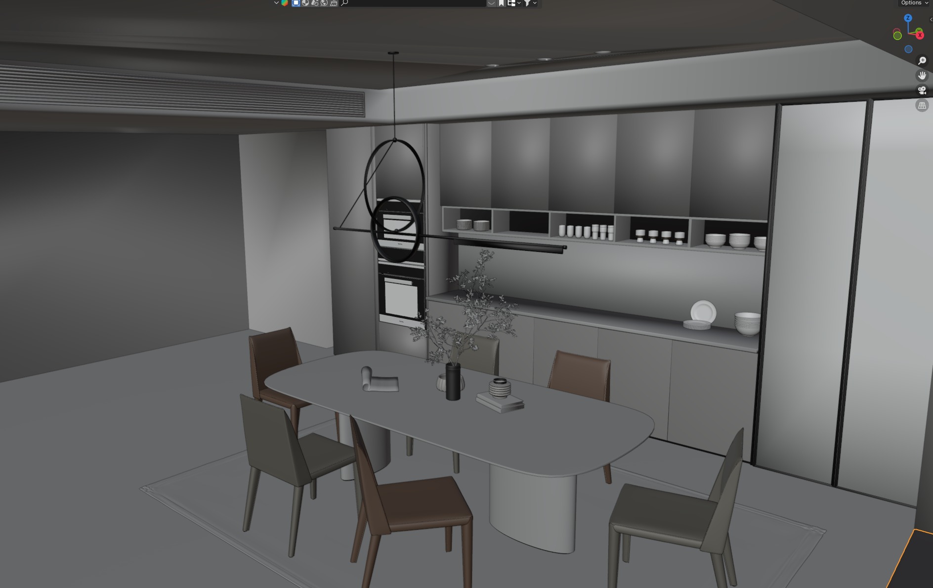 Kitchen Interior Scene for Blender 3D model_5