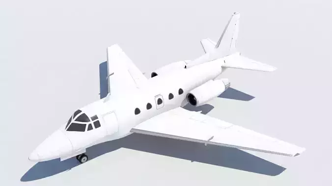 Rockwell Sabreliner 65 static low poly