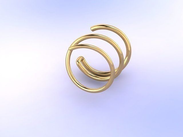 Twisted earrings 3D print model