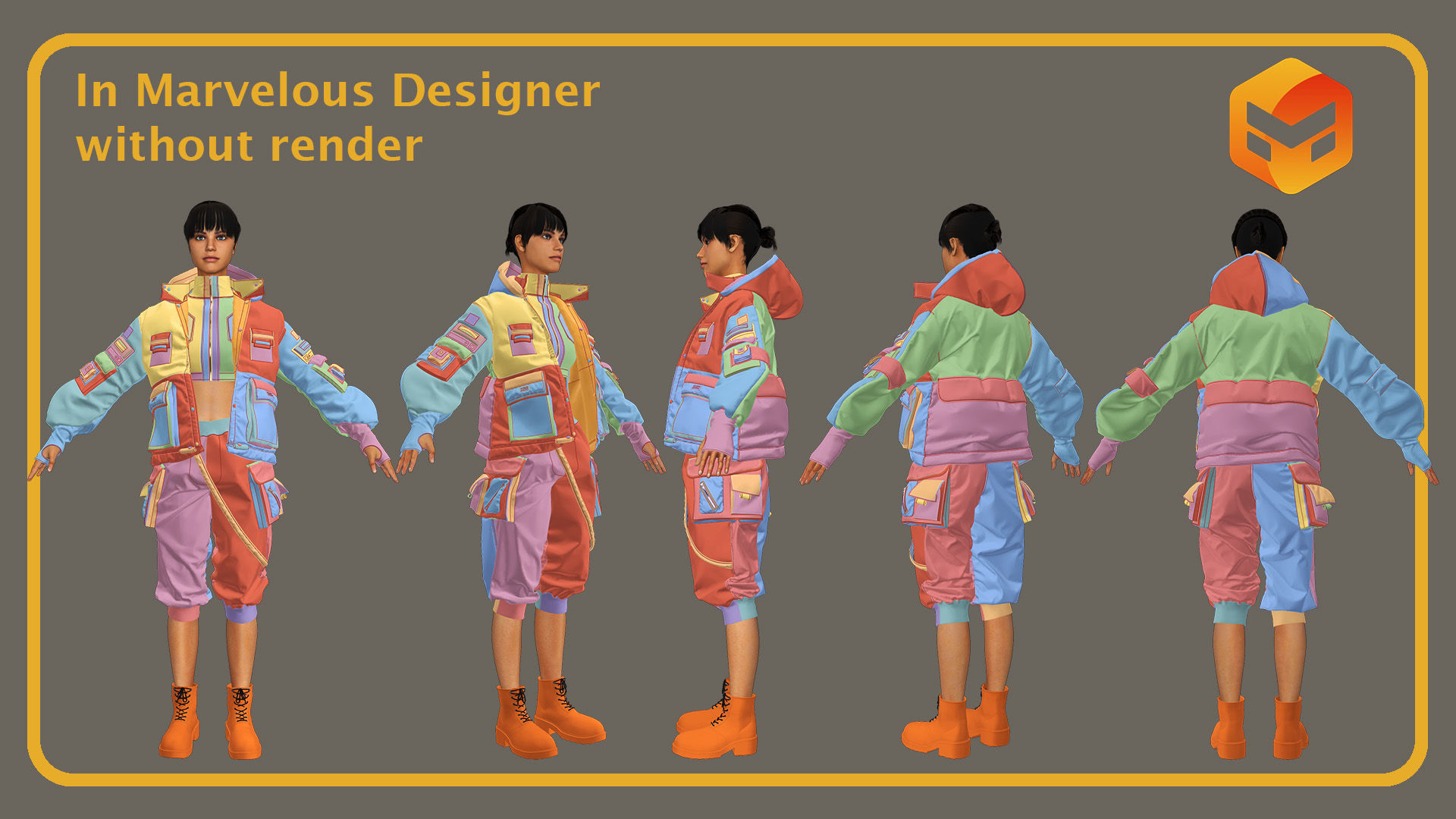 3 in 1 Cyberpunk Outfit Plus Tutorial and Obj file 3D model_3