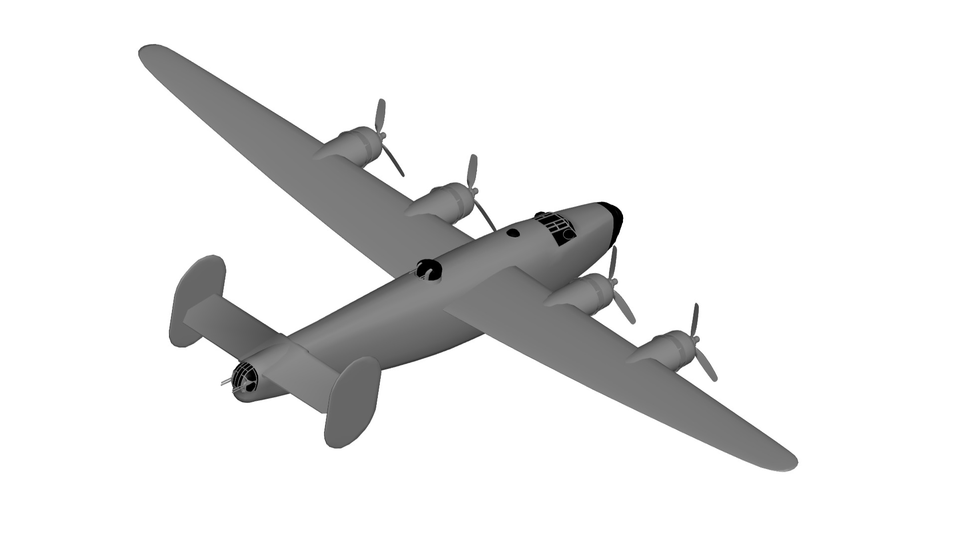 Consolidated B-24 Liberator 3D model_2