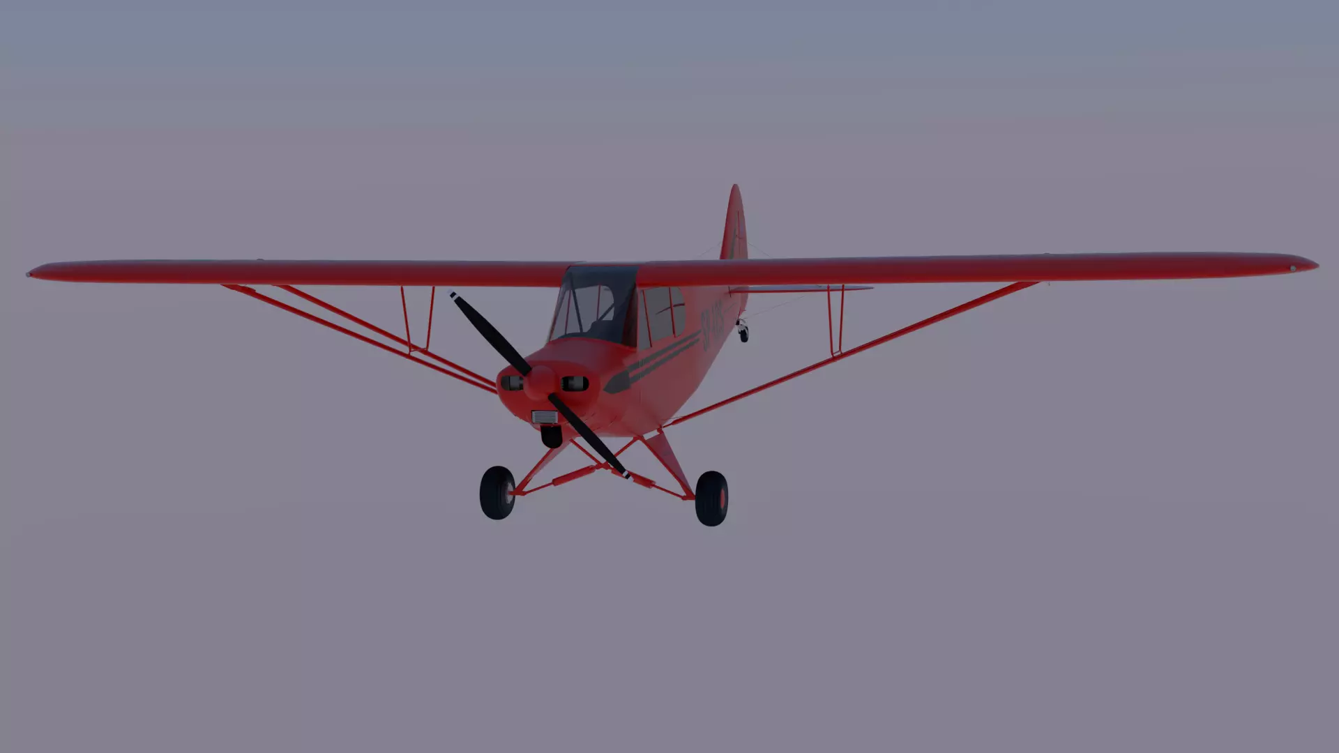 3D plane Model made in Blender Free 3D model