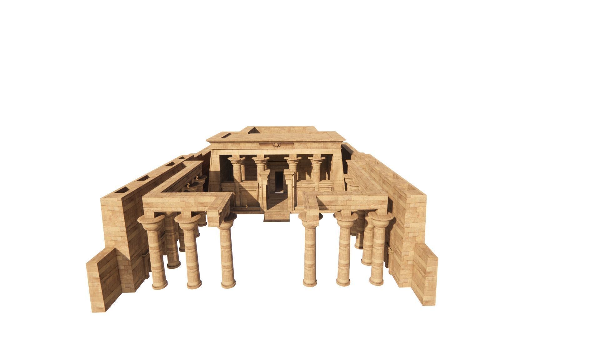Zigurat ancient pyramid-Ziggurat Temple 3D model_8