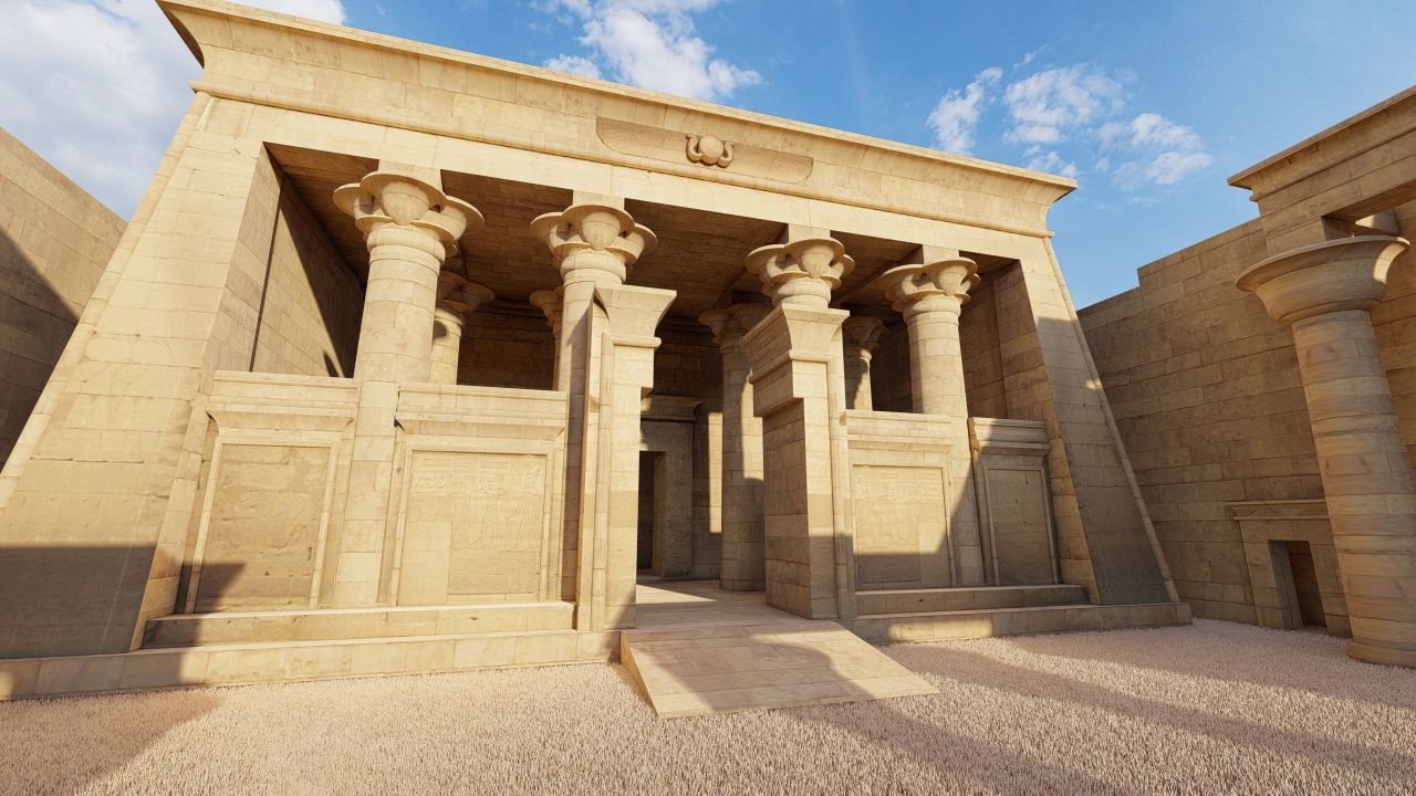 Zigurat ancient pyramid-Ziggurat Temple 3D model_1