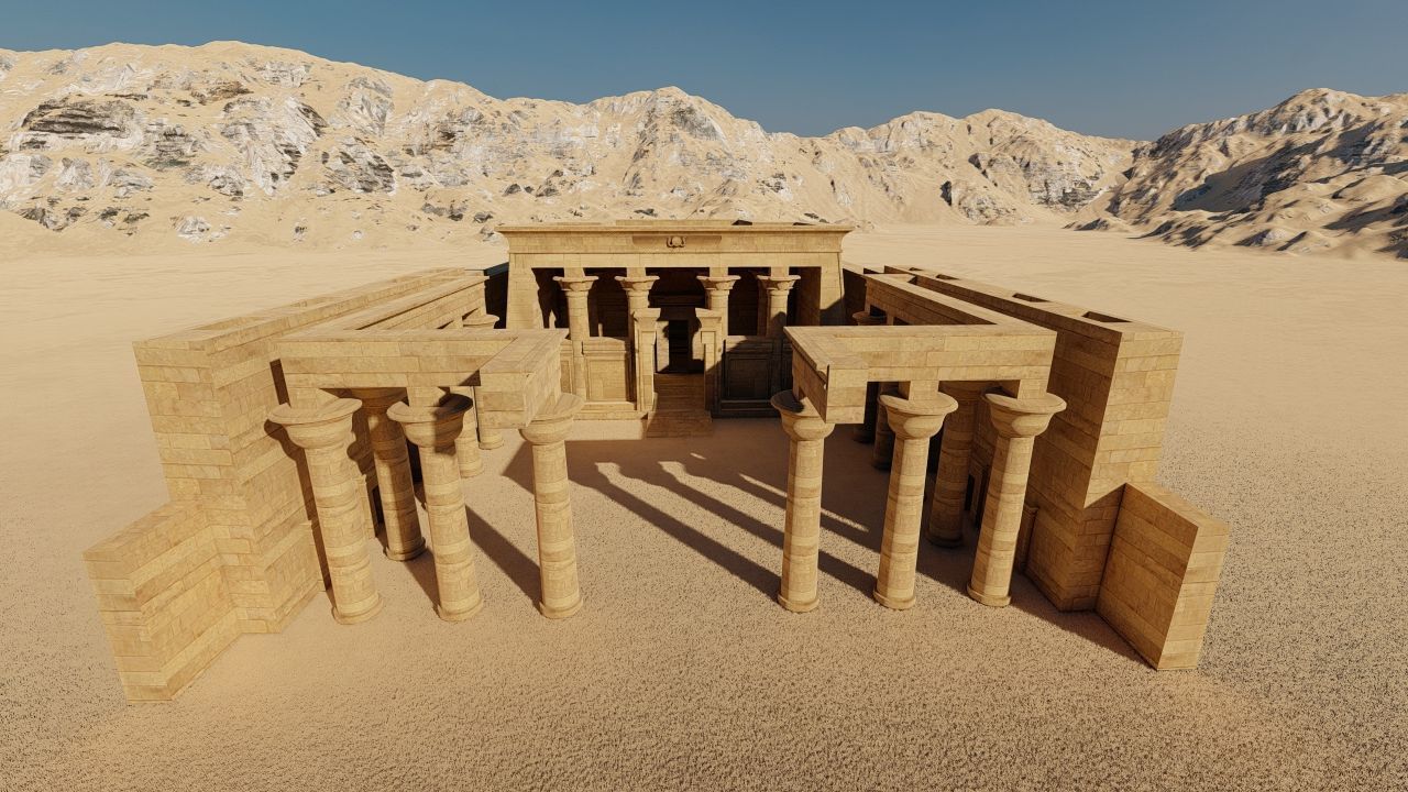 Zigurat ancient pyramid-Ziggurat Temple 3D model_7