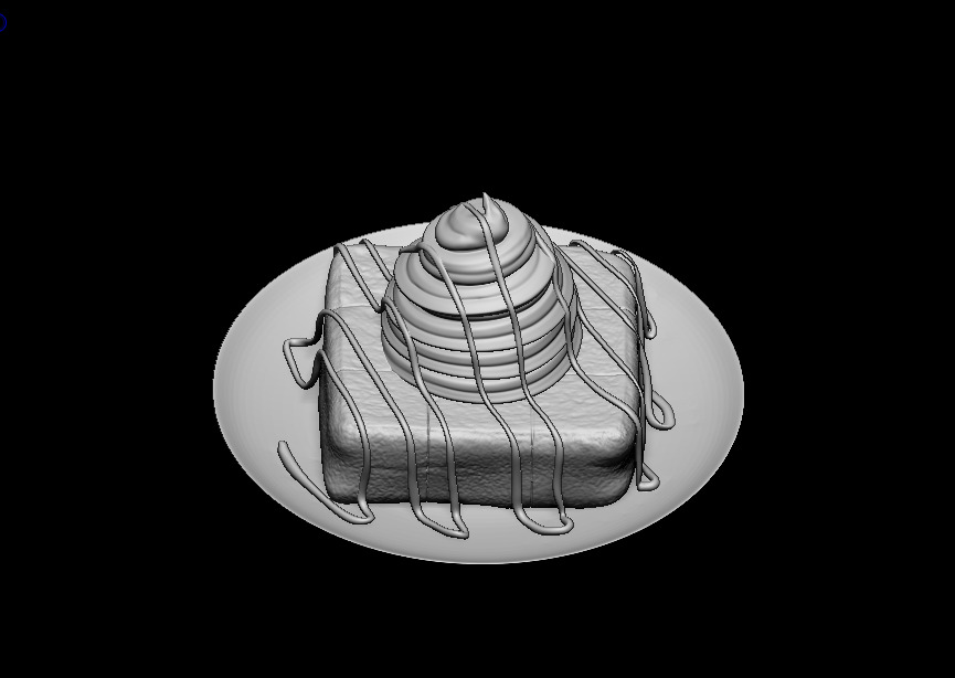 Honey brick toast Low-poly 3D model_5