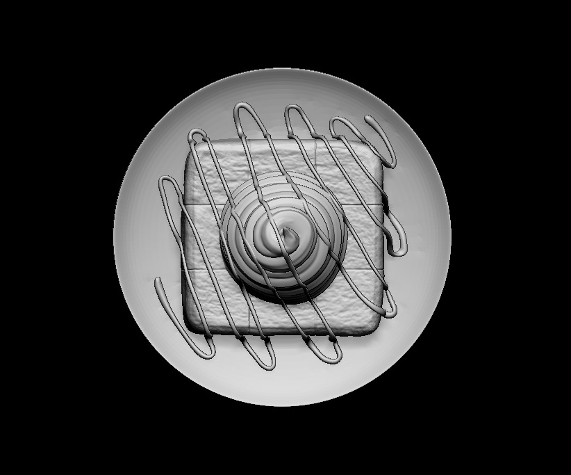 Honey brick toast Low-poly 3D model_4