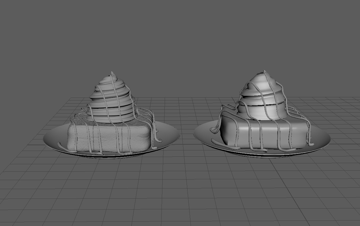 Honey brick toast Low-poly 3D model_9