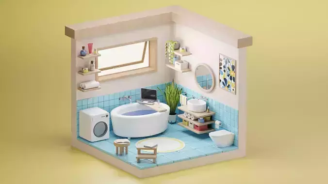 Bathroom isometric