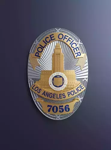 Los Angeles Police Officers Badge 3D model