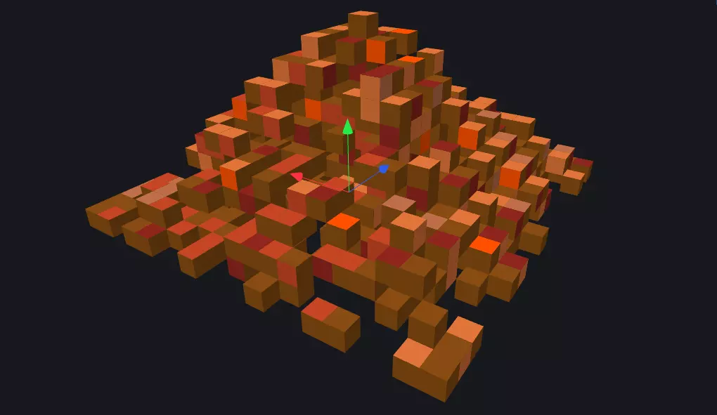 Colored Maze Voxel Pyramid 3D model