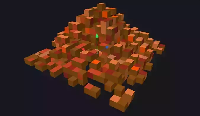 Colored Maze Voxel Pyramid