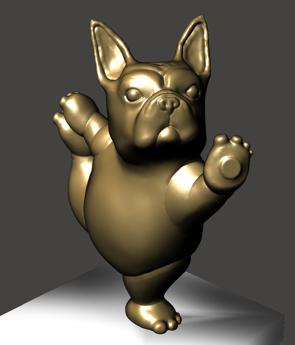DOG YOGA 2 3D print model_1