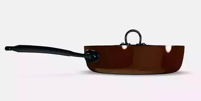 FINMAT Saute pan with lid Low-poly 3D model