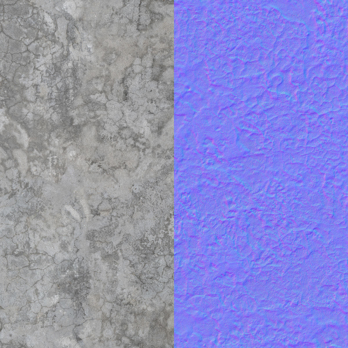 Seamless material of old plaster - 7k Texture_2