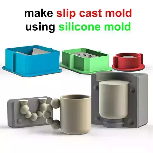 slip cast mold for ceramic production 3D print model