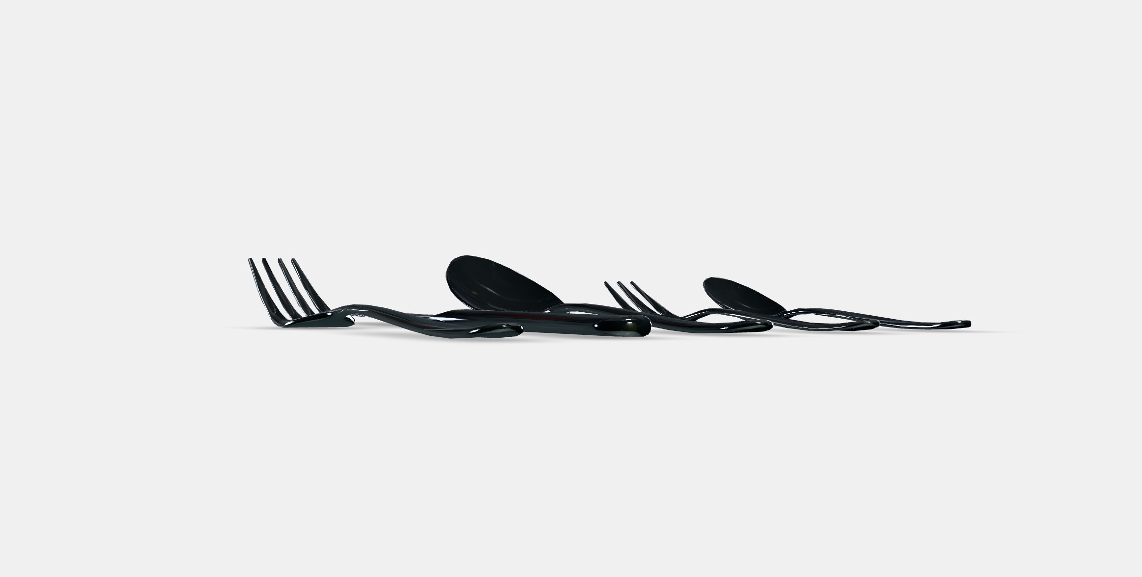 MARTORP 30-piece cutlery set Low-poly 3D model_9