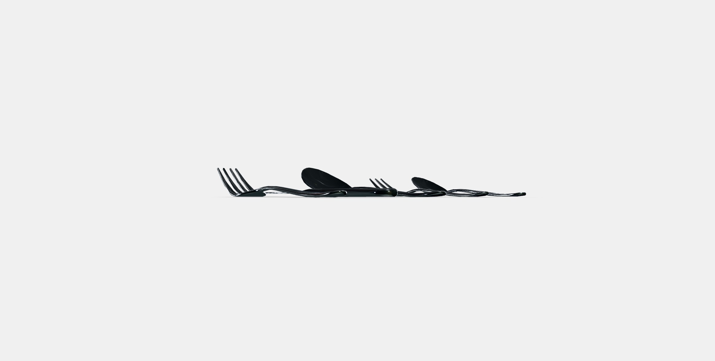 MARTORP 30-piece cutlery set Low-poly 3D model_3